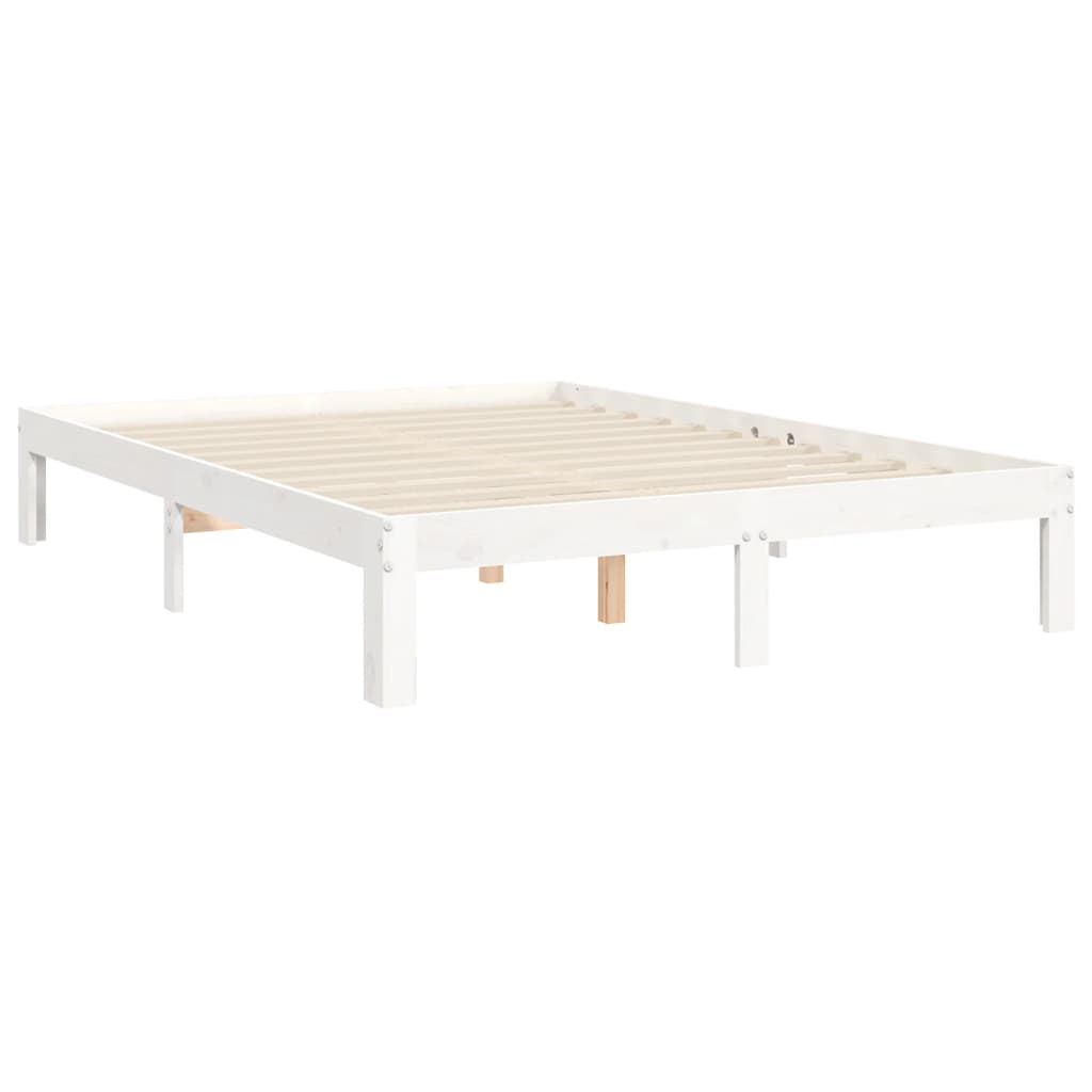 Postel Bez Matrace Bílá 120 X 200 Cm Masivní Borovice