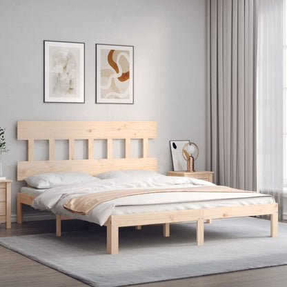 Rám Postele S Čelem King Size Masivní Dřevo