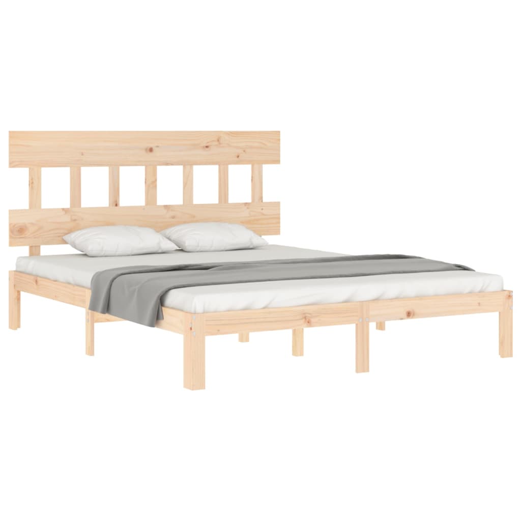Rám Postele S Čelem King Size Masivní Dřevo