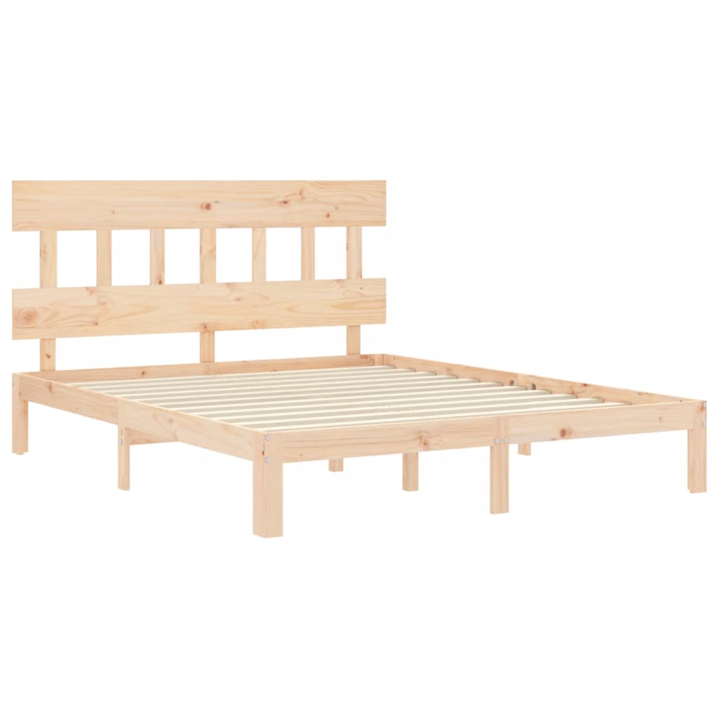 Rám Postele S Čelem King Size Masivní Dřevo