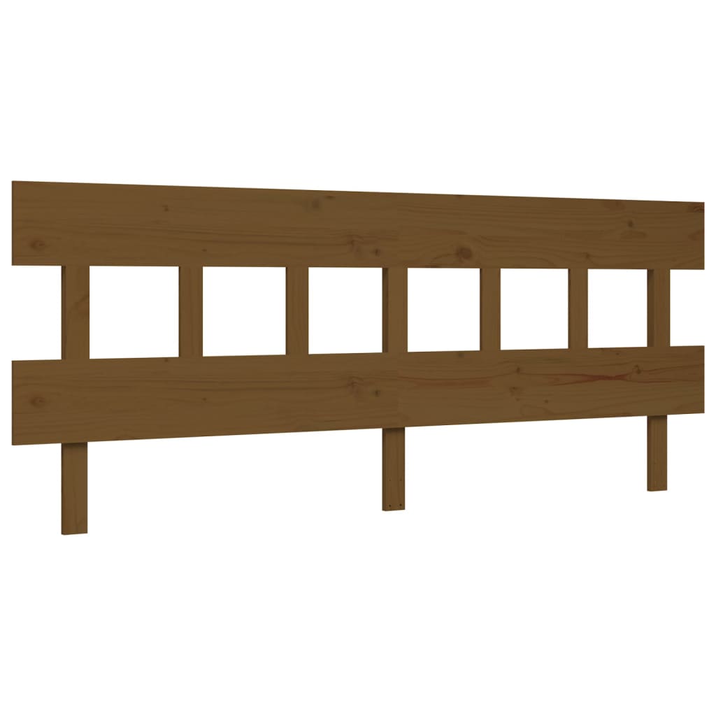Rám Postele S Čelem Medově Hnědý 200 X 200 Cm Masivní Dřevo