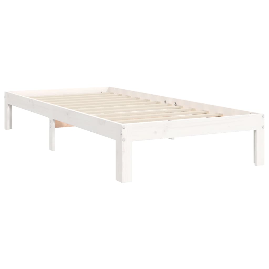 Postel Bez Matrace Bílá 90 X 200 Cm Masivní Borovice