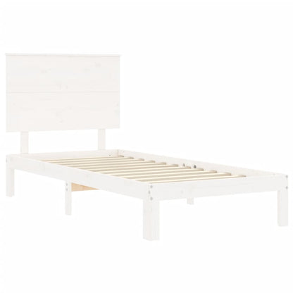 Postel Bez Matrace Bílá 100 X 200 Cm Masivní Borovice