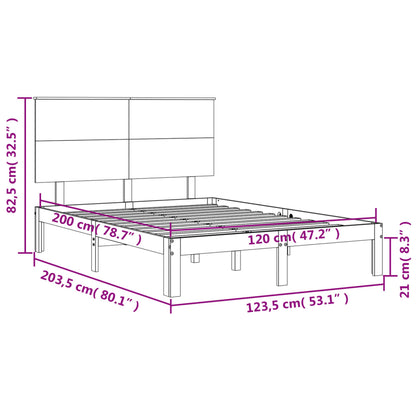 Postel Bez Matrace Bílá 120 X 200 Cm Masivní Borovice