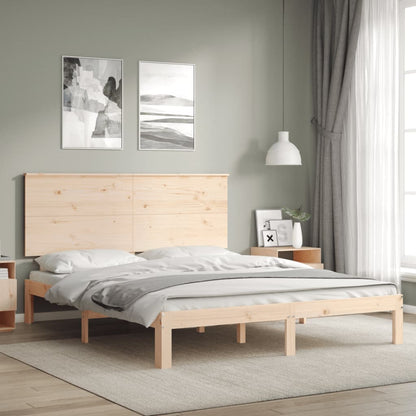 Rám Postele S Čelem King Size Masivní Dřevo