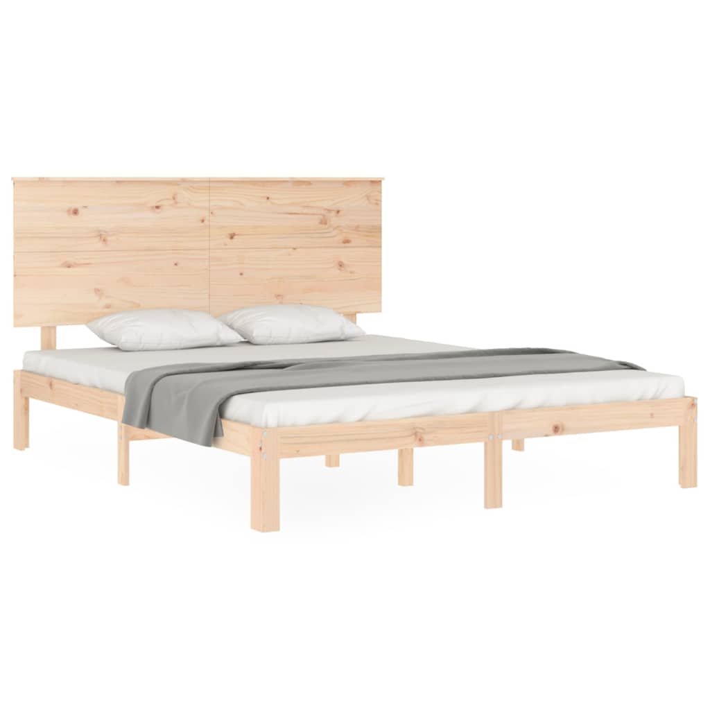 Rám Postele S Čelem King Size Masivní Dřevo