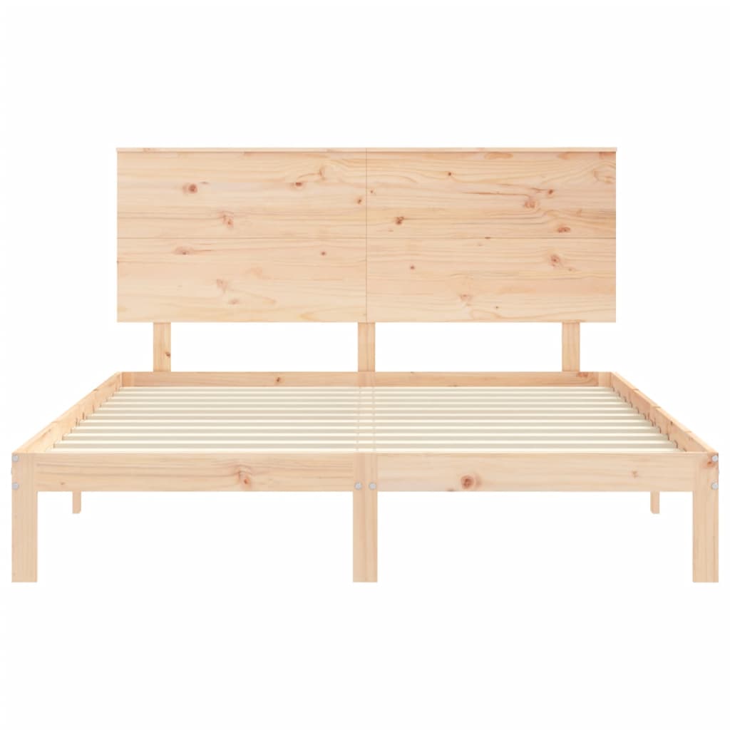 Rám Postele S Čelem King Size Masivní Dřevo