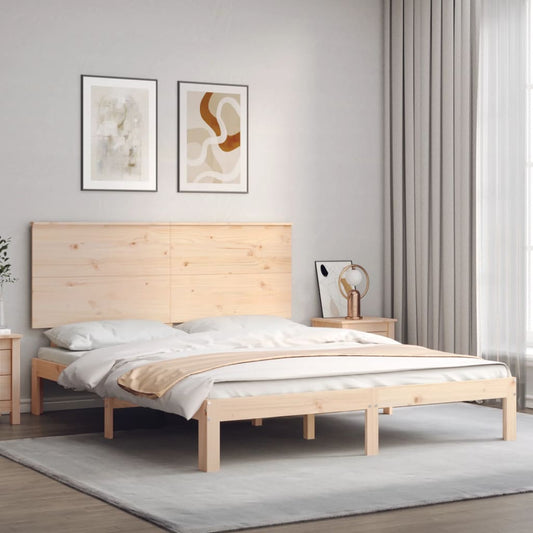 Rám Postele S Čelem King Size Masivní Dřevo