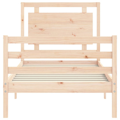 Rám Postele S Čelem 100 X 200 Cm Masivní Dřevo