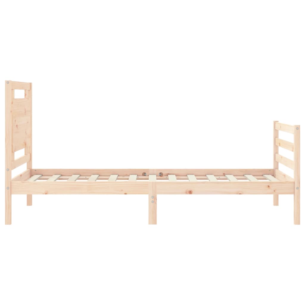 Rám Postele S Čelem 100 X 200 Cm Masivní Dřevo