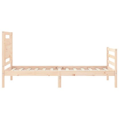 Rám Postele S Čelem 100 X 200 Cm Masivní Dřevo
