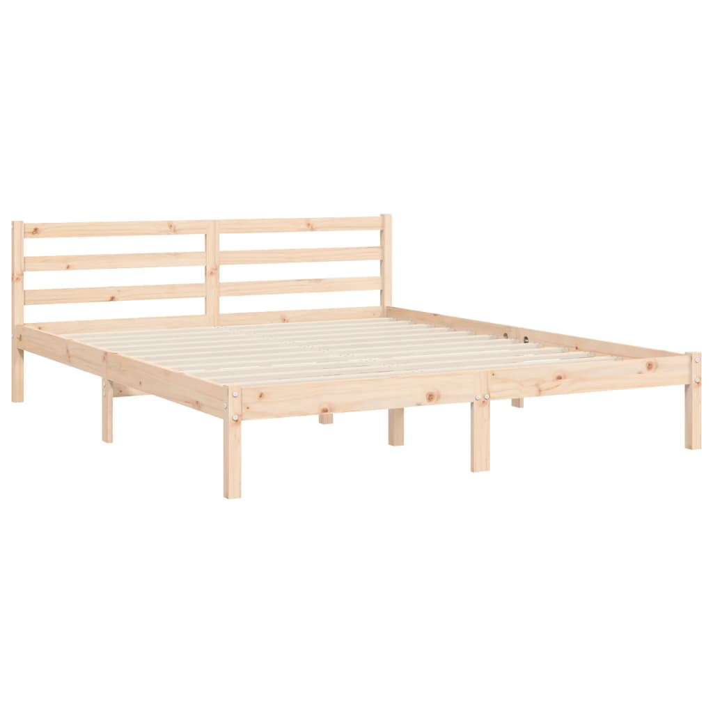 Rám Postele S Čelem 160 X 200 Cm Masivní Dřevo