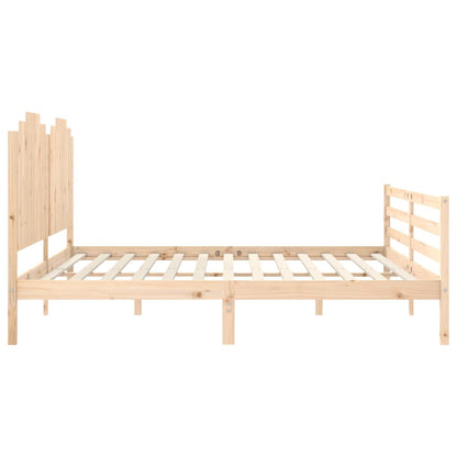 Rám Postele S Čelem 200 X 200 Cm Masivní Dřevo