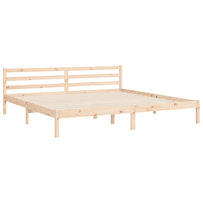 Rám Postele S Čelem 200 X 200 Cm Masivní Dřevo