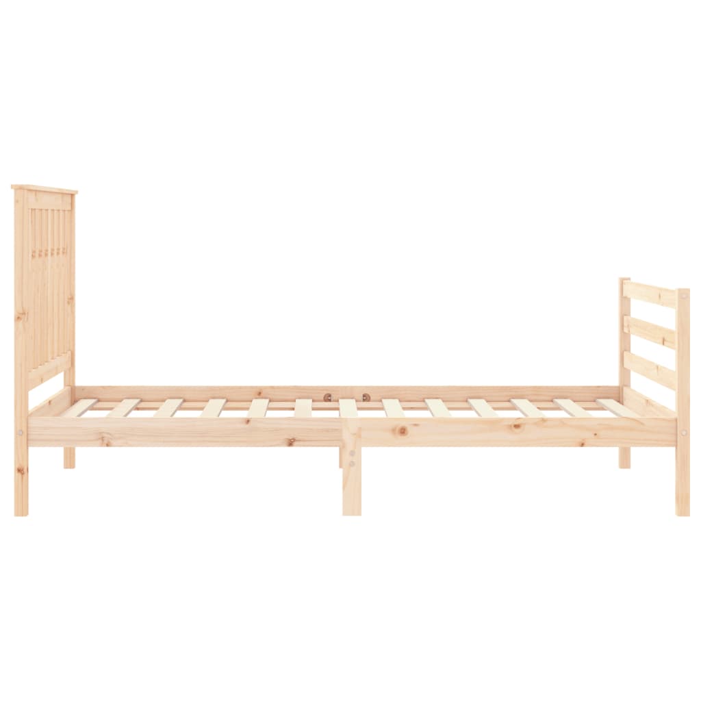 Rám Postele S Čelem 100 X 200 Cm Masivní Dřevo