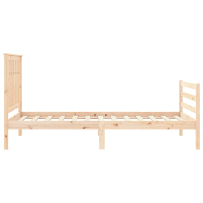 Rám Postele S Čelem 100 X 200 Cm Masivní Dřevo