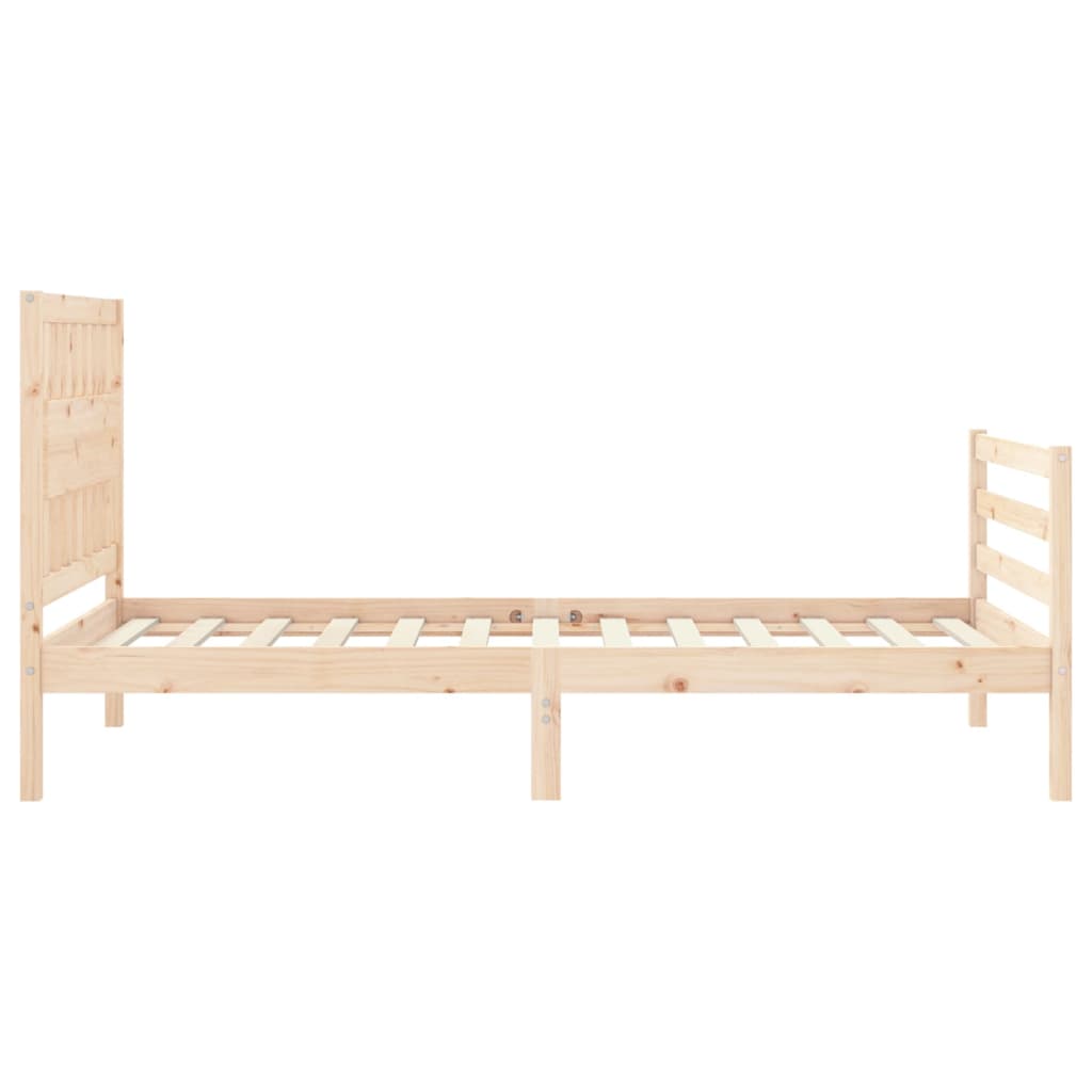 Rám Postele S Čelem 100 X 200 Cm Masivní Dřevo