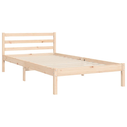 Rám Postele S Čelem 100 X 200 Cm Masivní Dřevo