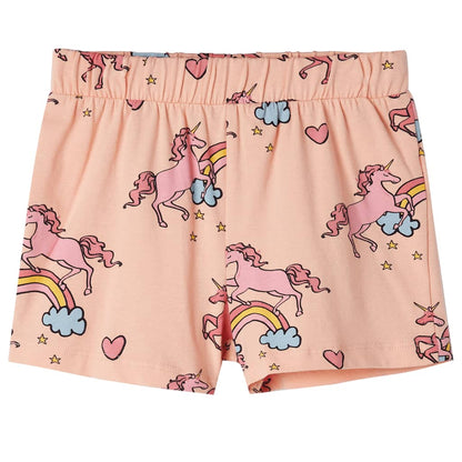 Dětské Pyžamo S Krátkým Rukávem Světle Oranžové 104