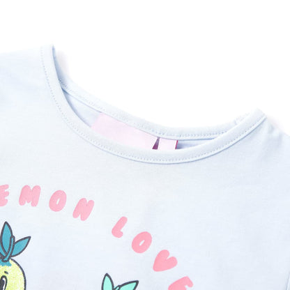 Dětské Tričko Světle Modré 140