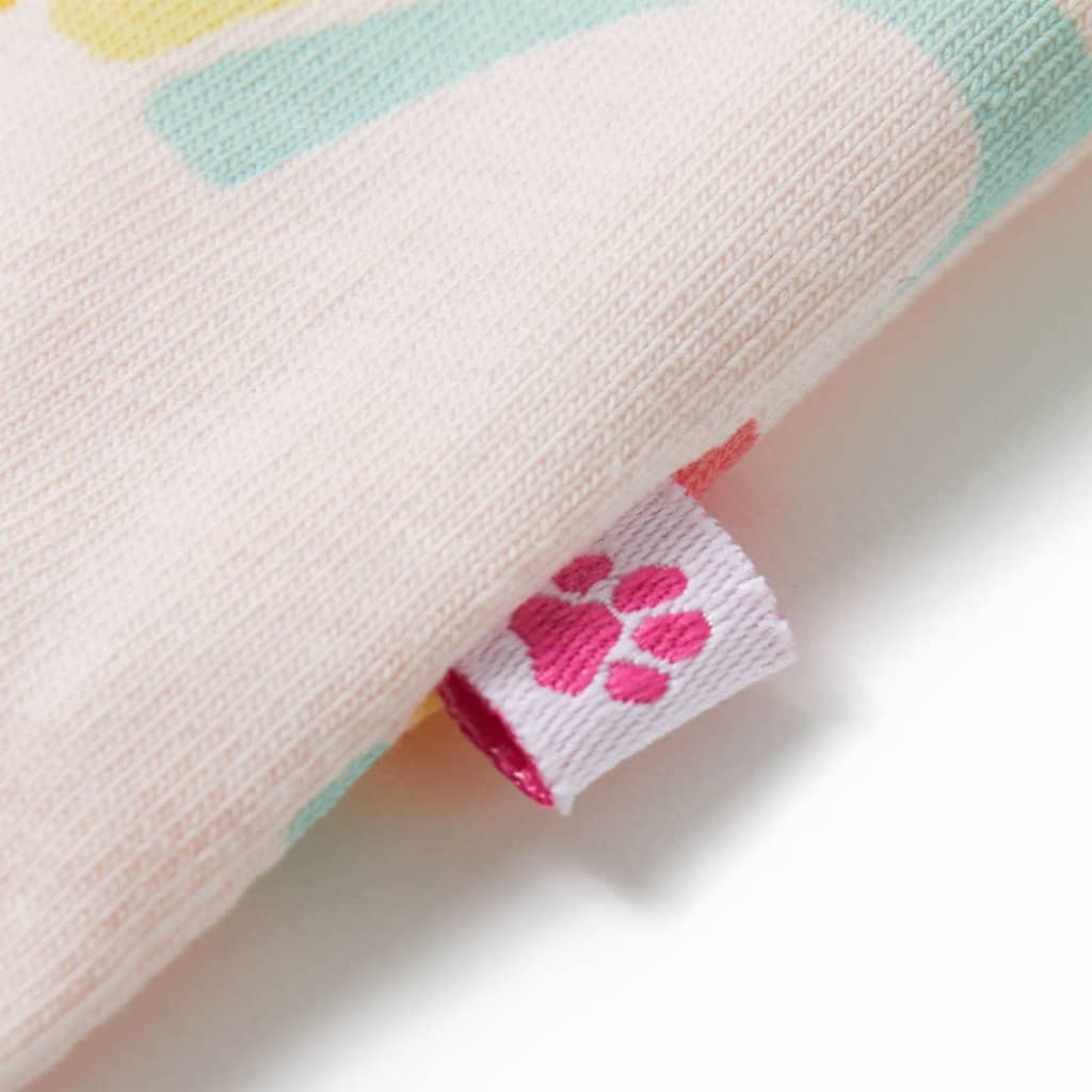 Dětské pyžamo s krátkým rukávem bledě růžové 116
