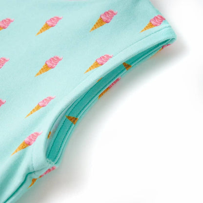 Dětské Šaty Se Stahovací Šňůrkou Světle Mátové 128