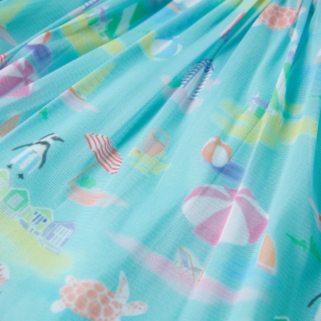Dětská plisovaná sukně světle akvamarínová 104