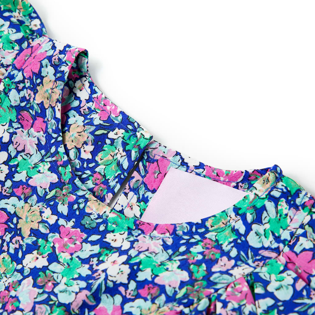 Dětské Šaty S Volánkovými Rukávy Kobaltově Modré 128