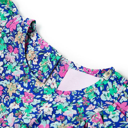 Dětské Šaty S Volánkovými Rukávy Kobaltově Modré 128