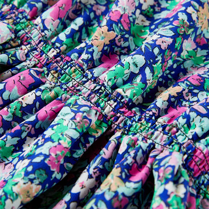 Dětské Šaty S Volánkovými Rukávy Kobaltově Modré 128