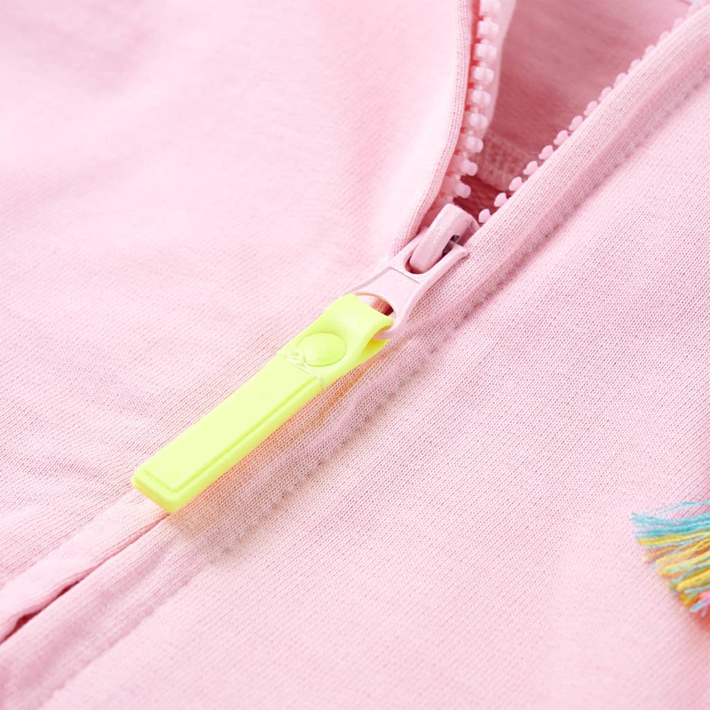 Dětská Mikina S Kapucí Na Zip Jasně Růžová 104