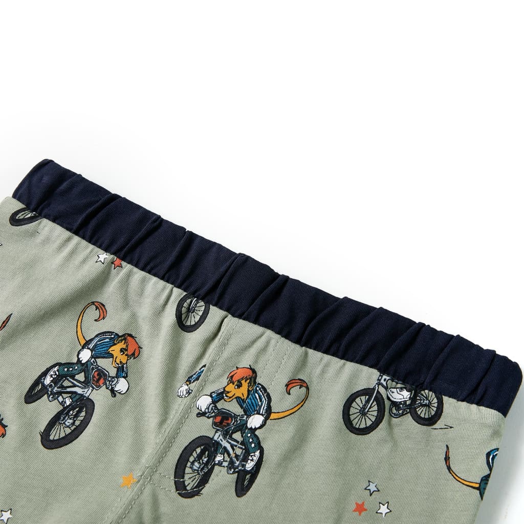 Dětské Pyžamo S Krátkým Rukávem Světle Khaki 140