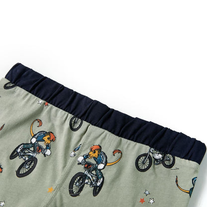 Dětské Pyžamo S Krátkým Rukávem Světle Khaki 140