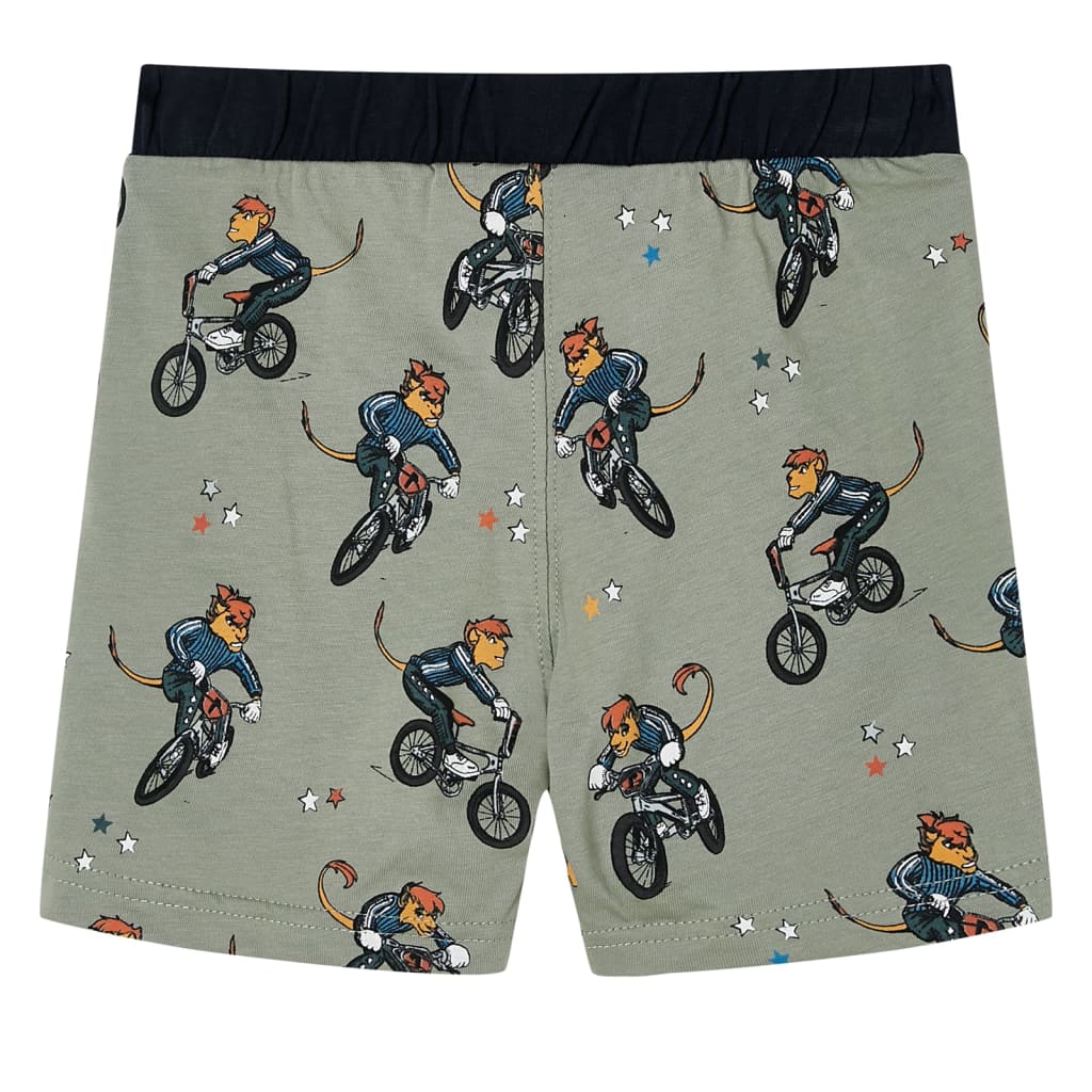 Dětské Pyžamo S Krátkým Rukávem Světle Khaki 140