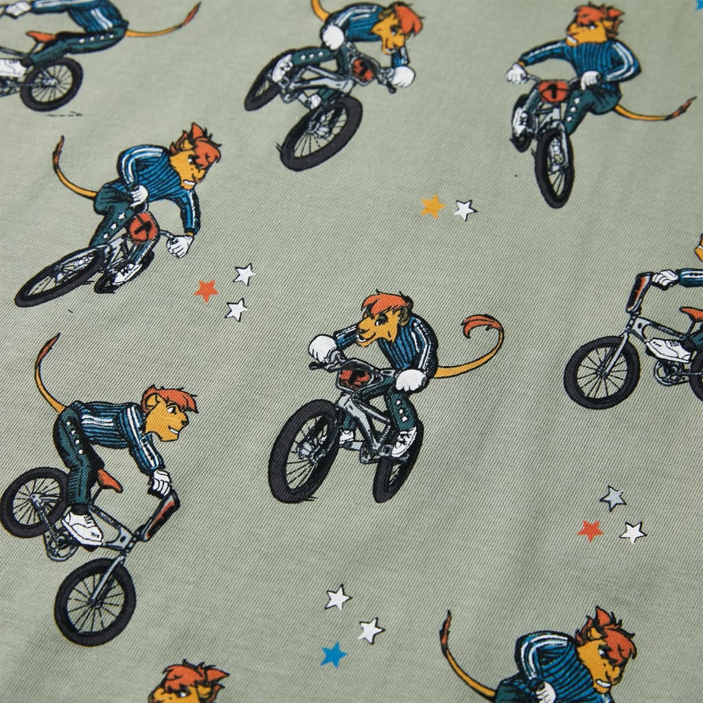 Dětské Pyžamo S Krátkým Rukávem Světle Khaki 140