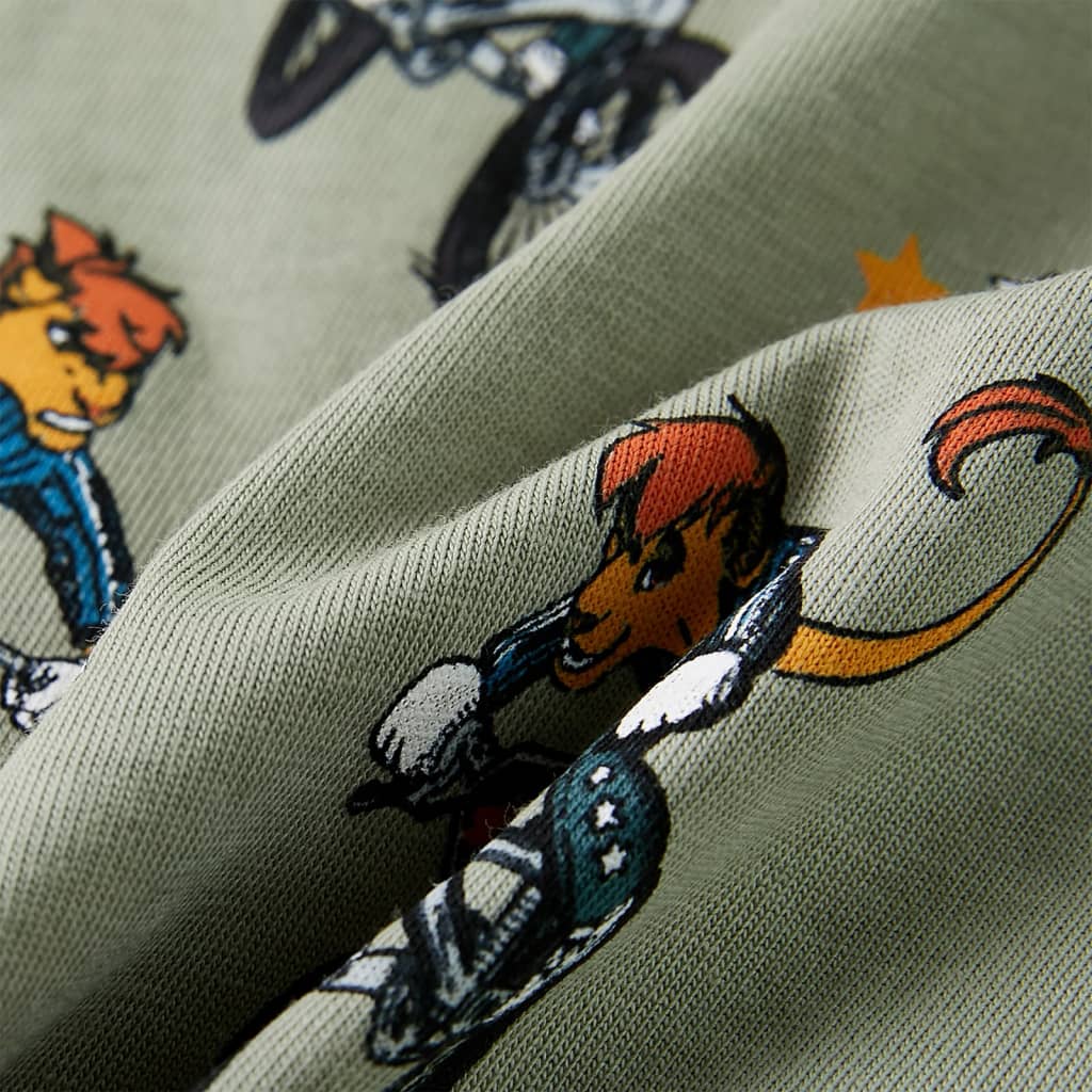 Dětské Pyžamo S Krátkým Rukávem Světle Khaki 140