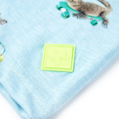 Dětské Tričko Světle Modrá Melanž 116