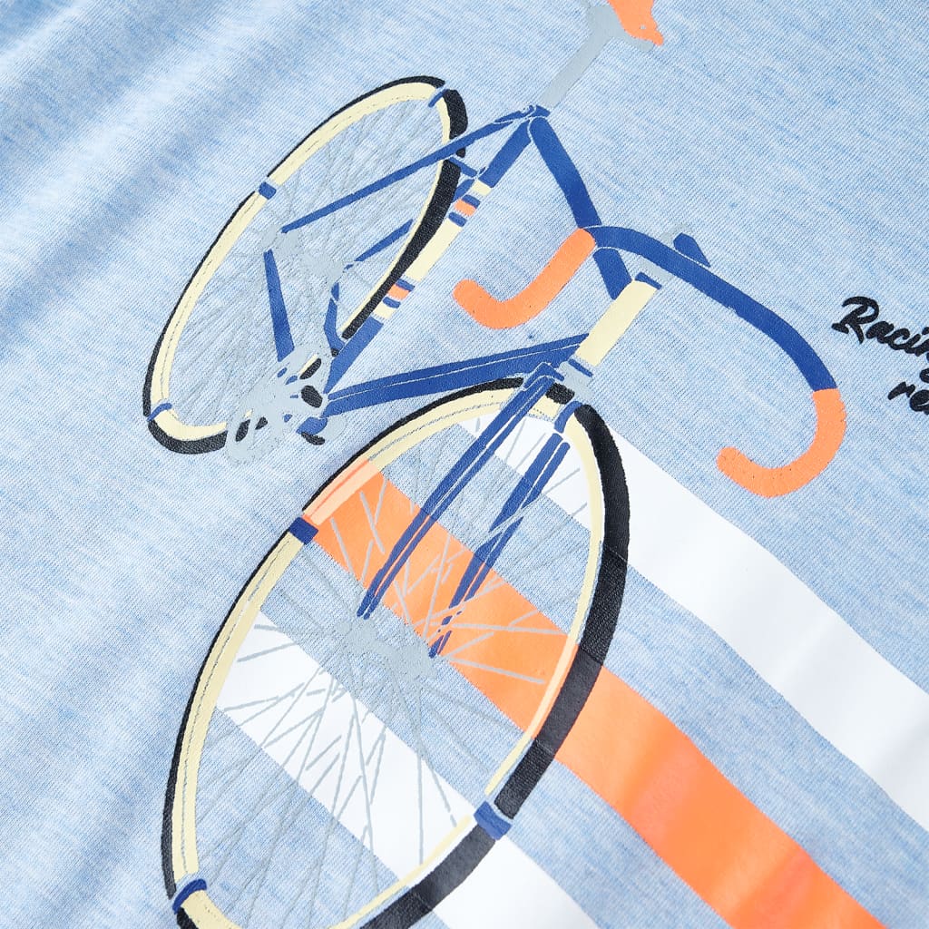 Dětské Tričko Bledě Modrá Melanž 92