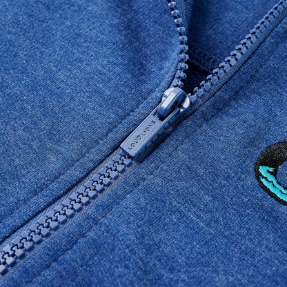 Dětská Mikina S Kapucí Na Zip Tmavě Melanž 104