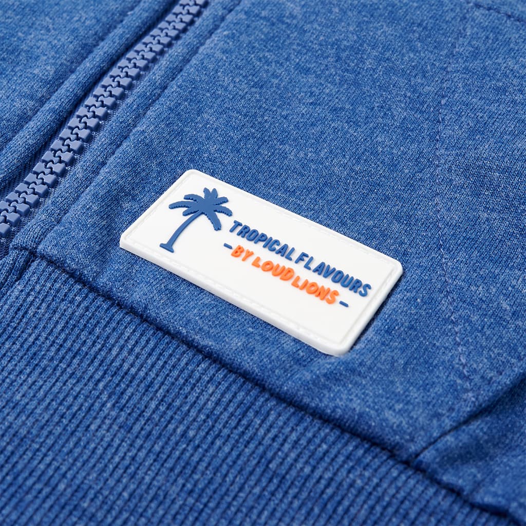 Dětská Mikina S Kapucí Na Zip Tmavě Melanž 104