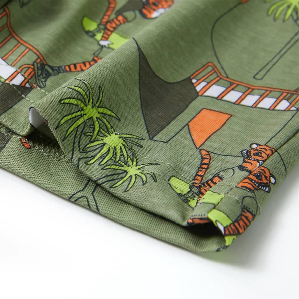 Dětské Pyžamo S Krátkým Rukávem Světle Khaki 92