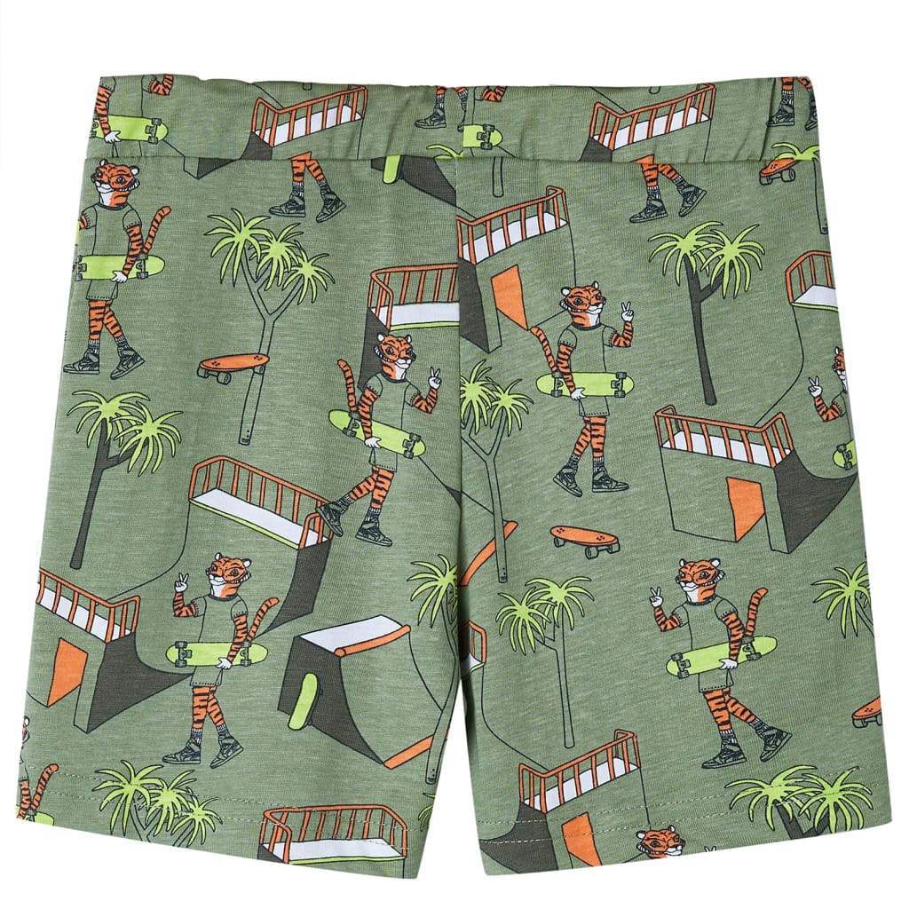 Dětské Pyžamo S Krátkým Rukávem Světle Khaki 92