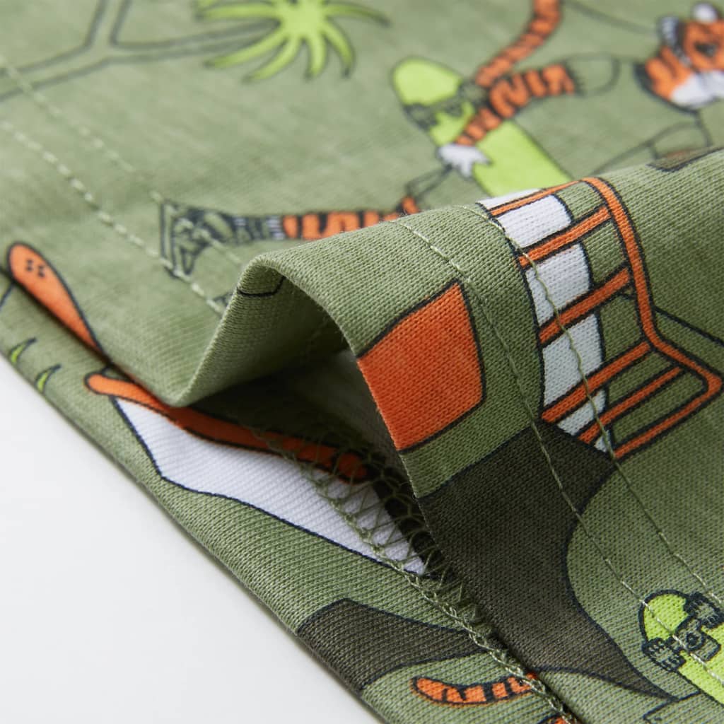 Dětské Pyžamo S Krátkým Rukávem Světle Khaki 92