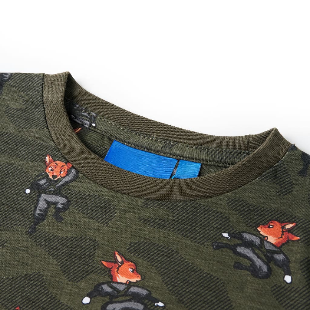 Dětské Pyžamo S Dlouhým Rukávem Khaki 92