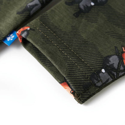 Dětské Pyžamo S Dlouhým Rukávem Khaki 92