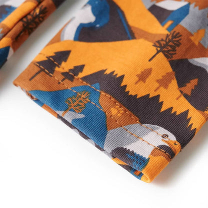 Dětské Pyžamo S Dlouhým Rukávem Koňakové 104