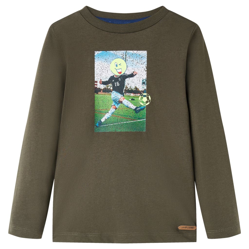 Dětské Tričko S Dlouhým Rukávem Khaki 104