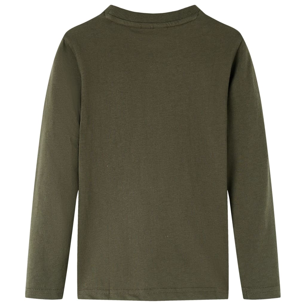 Dětské Tričko S Dlouhým Rukávem Khaki 104
