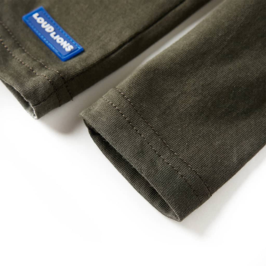 Dětské Tričko S Dlouhým Rukávem Khaki 104