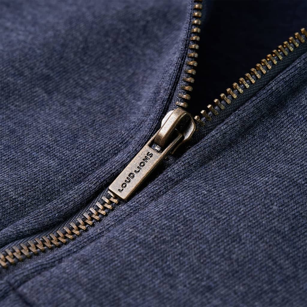 Dětská Mikina S Kapucí Na Zip Tmavě Modrá Melanž 92